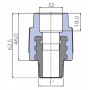 Переходник Ekoplastik 32x1 наружная резьба