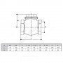 Клапан обратный латунь поворотный 52 Ду 40 Ру10 ВР 1 1/2