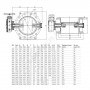 Затвор дисковый поворотный чугун Ду 900 Ру10 фл с редуктором диск чугун манжета EPDM с двойным эксцентриситетом Benarmo