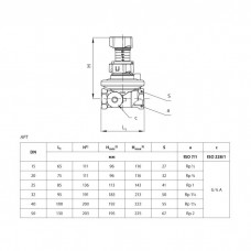 Клапан балансировочный автомат латунь APT Ду 20 Ру16 ВР Kvs=2.5м3/ч б/ниппелей Danfoss 003Z5742